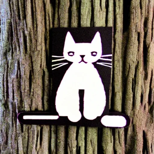 Image similar to cat made of bark