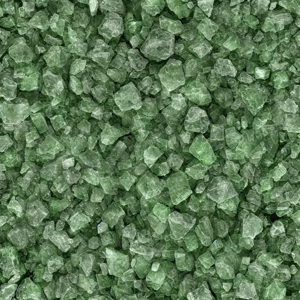 Image similar to long green crystals sticking out of the rock surface, detailed ground terrain albedo texture, flat, 2 d texture, seamless