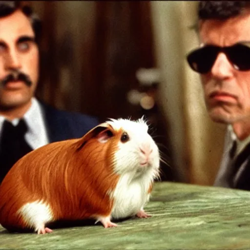 Prompt: a guinea pig in GodFather