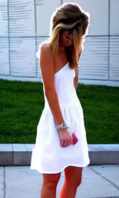 Image similar to a simple beautiful white summer dress concept, fashion design, trending on pintrest,