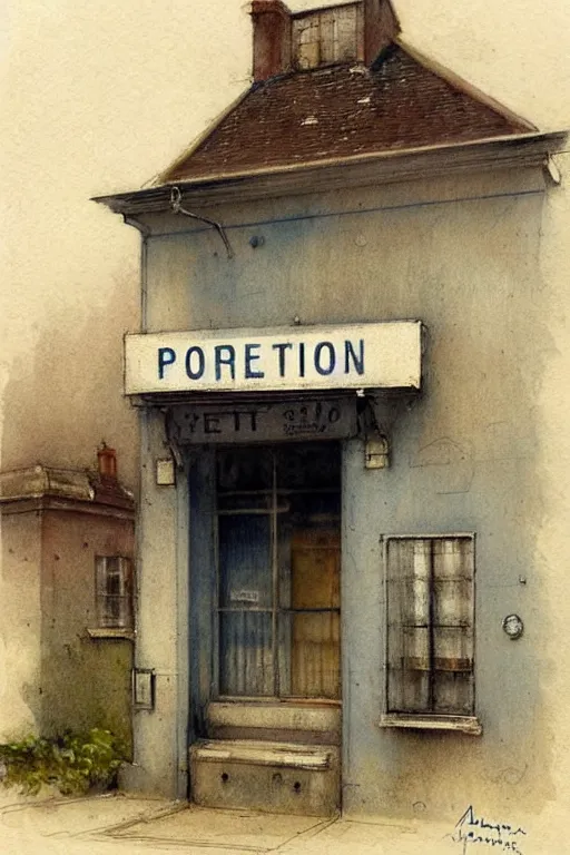 Image similar to ( ( ( ( ( 1 9 5 0 s police station. muted colors. ) ) ) ) ) by jean - baptiste monge!!!!!!!!!!!!!!!!!!!!!!!!!!!