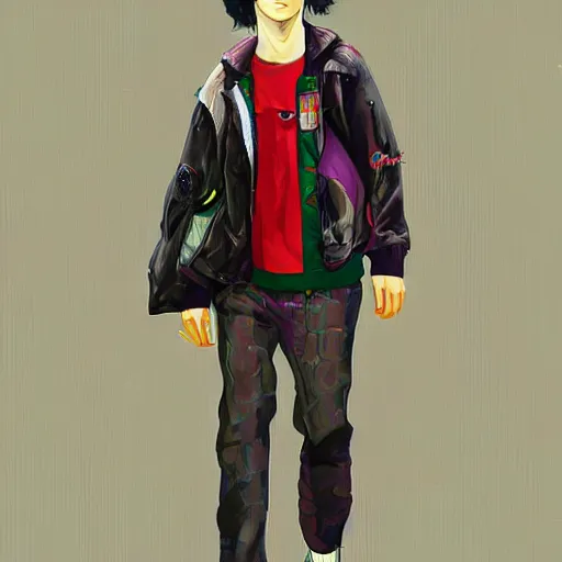 Prompt: cyberbully boy fashion, gucci catwalk, oil painting, digital art, ultradetailed, artstation