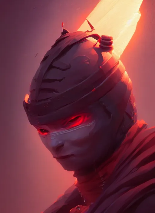 Image similar to Highly detailed portrait of a necrotic ninja, Stephen Bliss, unreal engine, fantasy art by Greg Rutkowski, Loish, Rhads, Makoto Shinkai and Lois van baarle, ilya kuvshinov, rossdraws, Tom Bagshaw, global illumination, radiant light, detailed and intricate environment