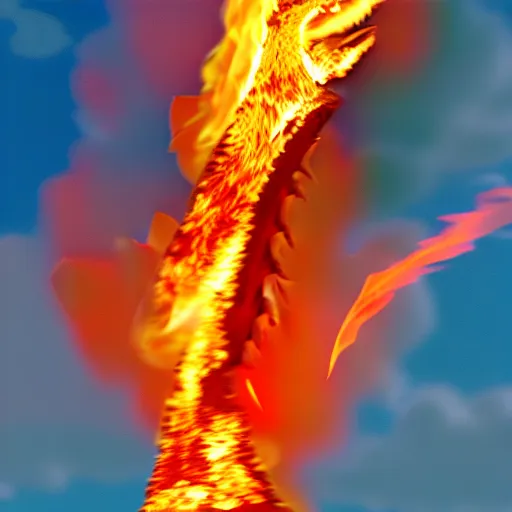 Image similar to fire breathing dragon igniting the sky with it's firey flames, 8 k.