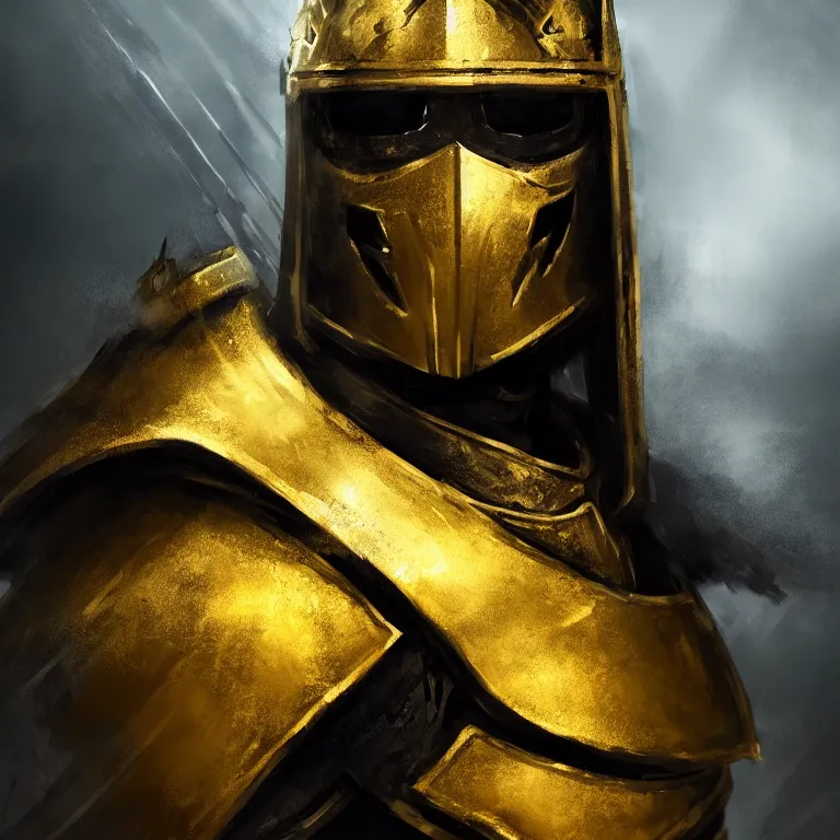 Image similar to A Knight of Gold and White, fields of war, headshot photo, character concept, dark souls concept art, Feng Zhu concept art, dramatic lighting, highly stylized, trending on artstation, high-quality wallpaper, desktopography