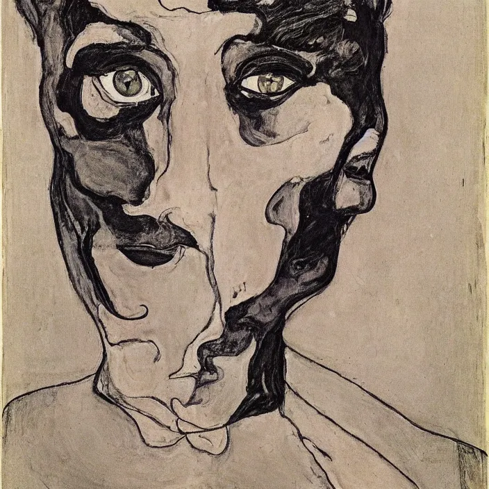 Image similar to portrait of a panther woman. henri de toulouse - lautrec,, egon schiele, aubrey beardsley, moebius