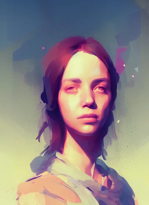 Prompt: portrait of a pretty young lady, forward facing by ismail inceoglu