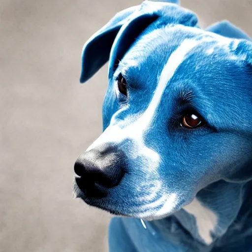 Image similar to a lazy blue dog