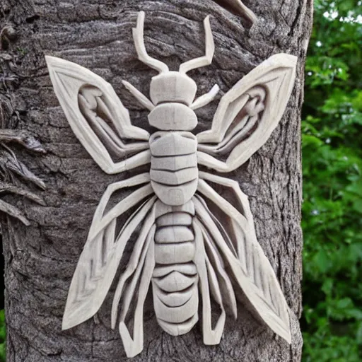 Image similar to bug carving