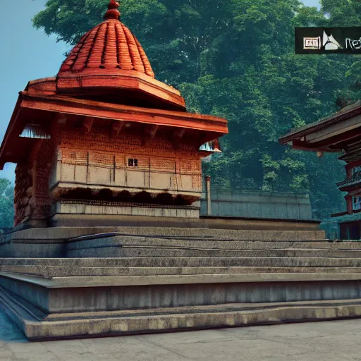 Image similar to kamakhya temple, guwahati ; unreal engine 5, octane render, nanite