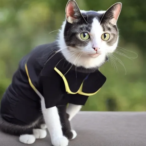 Prompt: a cat wearing a mecha suit