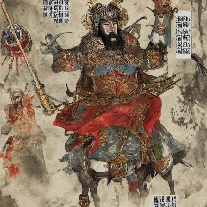 Prompt: he conqueror who transcended the three sovereigns and exceeded the five emperors... that is who qin shi huang is. in other words... that is us!, trending on artstation