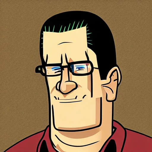 Image similar to hank hill by warren louw