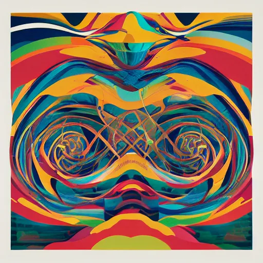 Image similar to beautiful album cover design by Jonathan Zawada