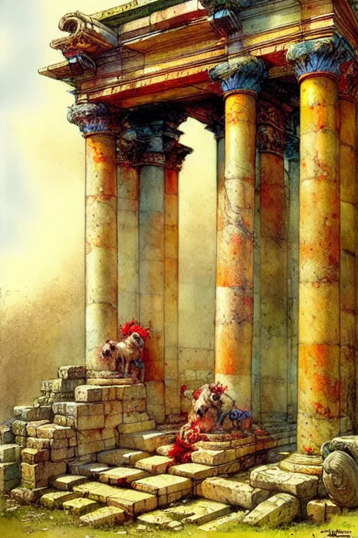 Prompt: ( ( ( ( ( roman temple. saturated colors ) ) ) ) ) by jean - baptiste monge!!!!!!!!!!!!!!!!!!!!!!!!!!!!!!