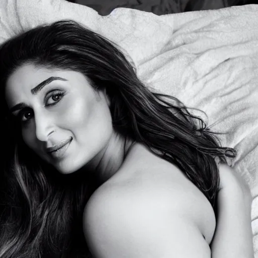 Image similar to portrait of kareena kapoor portrait in bed