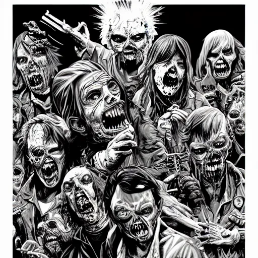 Image similar to zombie apocalypse by martin ansin, detailed