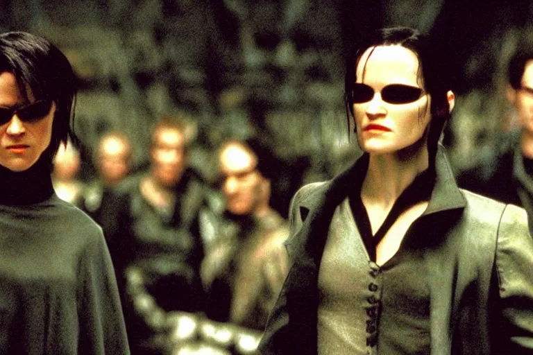 Prompt: scene from the matrix covenant