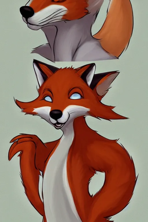 Image similar to an anthropomorphic fox, fursona!!! by don bluth, by kawacy, trending on artstation, full body