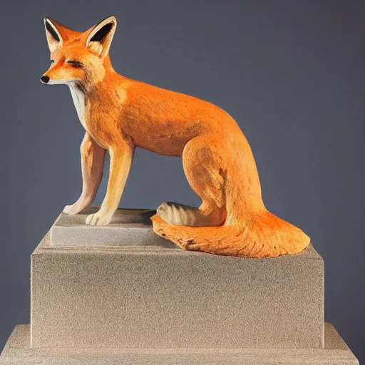 Image similar to greek statue of a fox