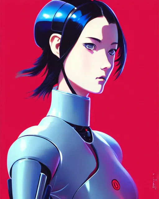 Image similar to girl wearing robotic suit, very anime, fine - face, audrey plaza, realistic shaded perfect face, fine details. anime. realistic shaded lighting poster by ilya kuvshinov katsuhiro otomo ghost - in - the - shell, magali villeneuve, artgerm, jeremy lipkin and michael garmash and rob rey