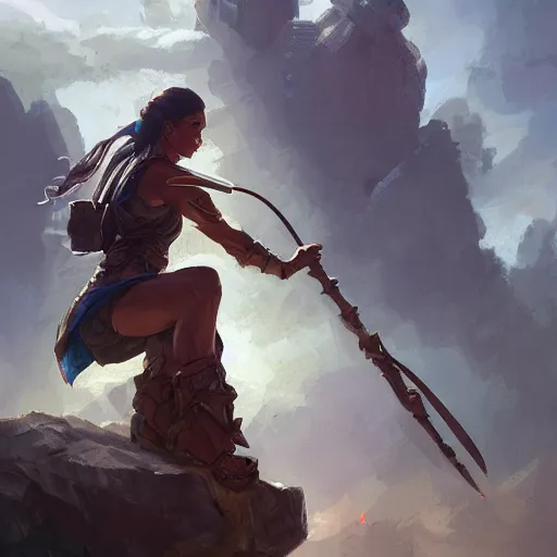 Prompt: side profile of a filipino holding a scepter while sitting on a tank, highly detailed, d & d, fantasy, digital painting, artstation, concept art, sharp, focus, illustration, global illumination, matte, by artgerm and greg rutkowski