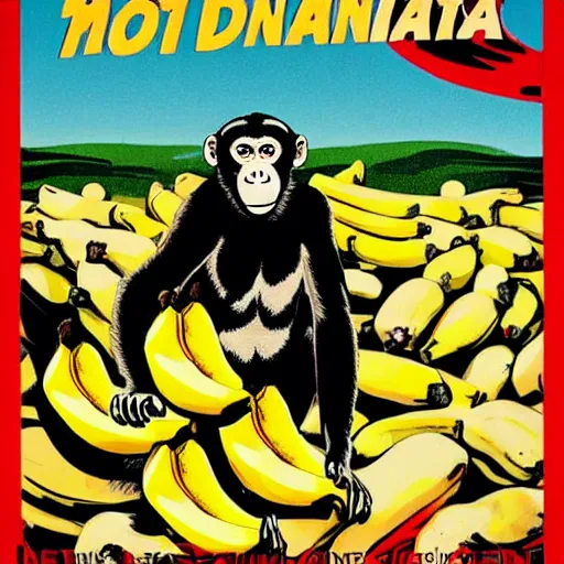 front OpenArt propaganda Diffusion poster pile of large Stable in | monkey of a | a