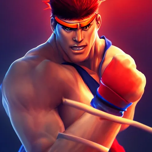 Street Fighter II Ryu Standing Ready to Fight Fireball · Creative Fabrica