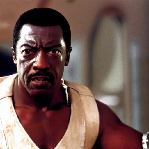 Prompt: still of ernie hudson playing blade in blade ( 1 9 8 3 )