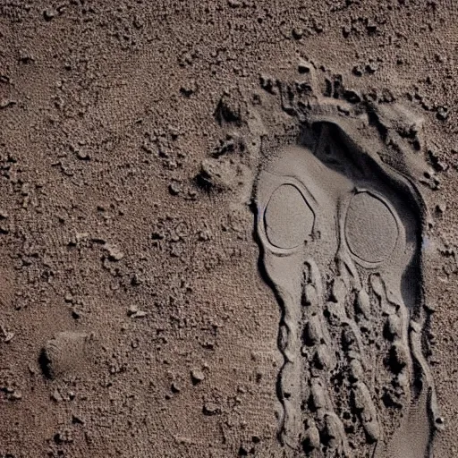 Image similar to giant footprint in mud
