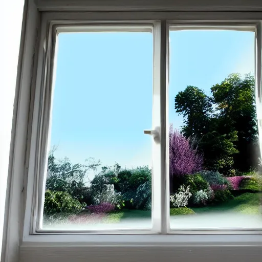 Image similar to a window view of the outside of the window from the perspective of the window viewing a window