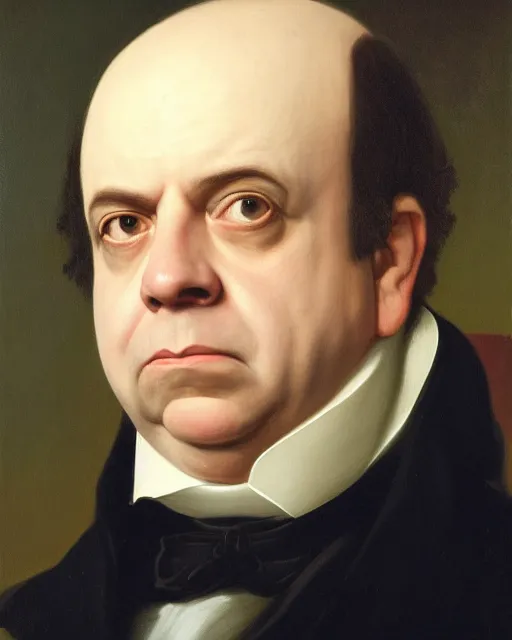 Prompt: upper body portrait of paul giamatti! as united states president john quincy adams, 1 8 2 7, paul giamatti, official portrait, oil on canvas by anton otto fischer, trending on artstation