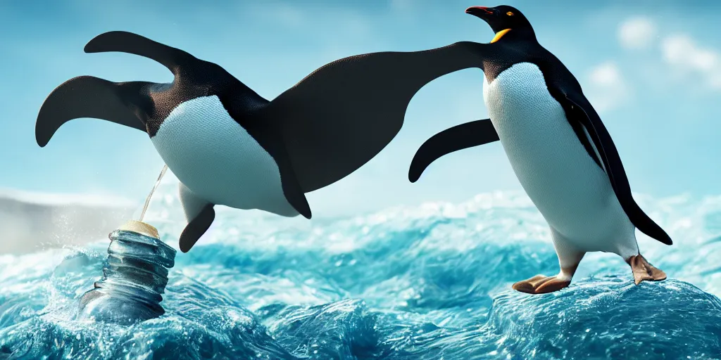 Prompt: Penguin surfing on a bong, realistic 4k octane beautifully detailed render, 4k post-processing, highly detailed, intricate complexity, epic composition, magical atmosphere, cinematic lighting, masterpiece, ultra hd