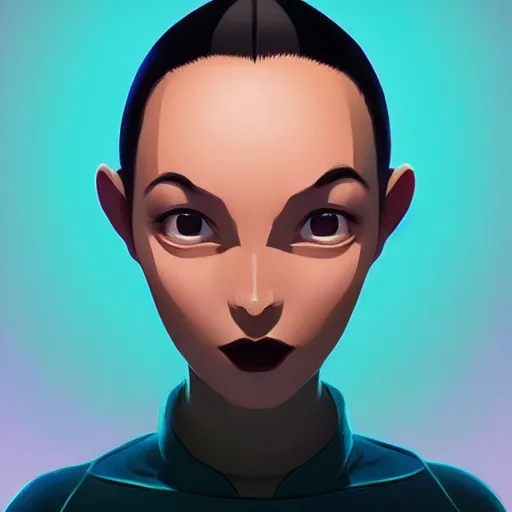 Image similar to face icon stylized minimalist the day the earth stood still 1 9 5 1, loftis, cory behance hd by jesper ejsing, by rhads, makoto shinkai and lois van baarle, ilya kuvshinov, rossdraws global illumination