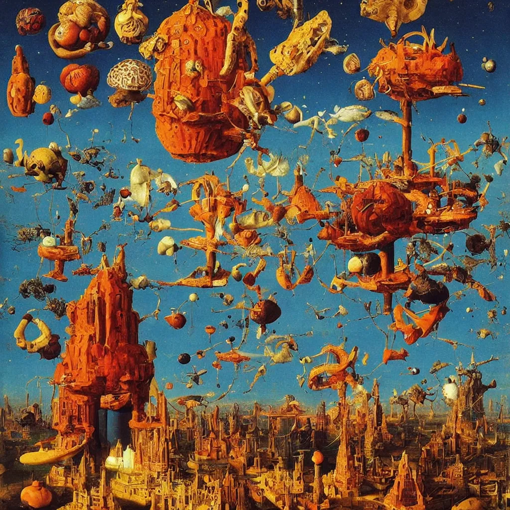 Prompt: a single! colorful! ( astronaut ) fungus tower! clear empty sky, a high contrast!! ultradetailed photorealistic painting by jan van eyck, audubon, rene magritte, agnes pelton, max ernst, walton ford, andreas achenbach, ernst haeckel, hard lighting, masterpiece