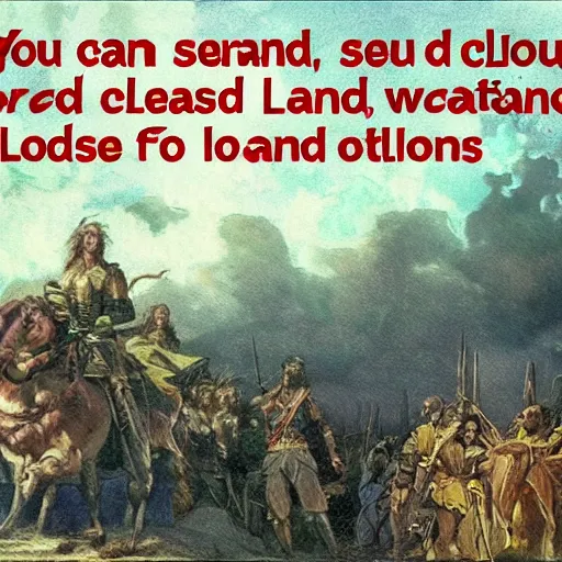 Image similar to you can send the clouds of thousand legions to our lands