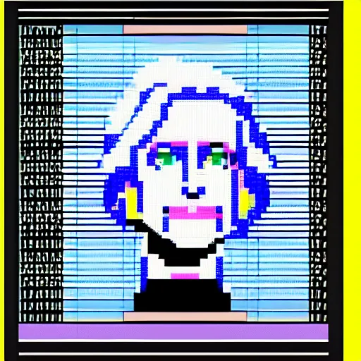 Prompt: intellivision pixel art of hillary clinton from 1 9 8 0