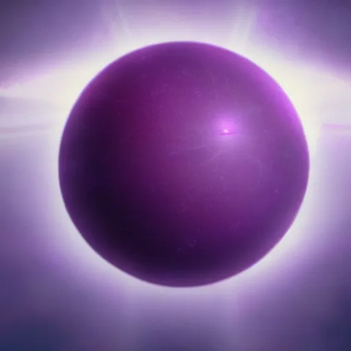 Prompt: centered rule of thirds 5 0 mm film still of a purple orb of radiance and light, 3 d render octane, sharp focus, art by greg rutkowski