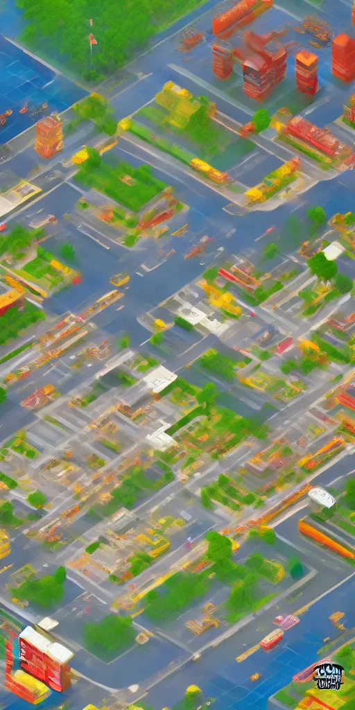 Prompt: New York in SimCity2000 style. isometric. retro. pixelart. maxis.