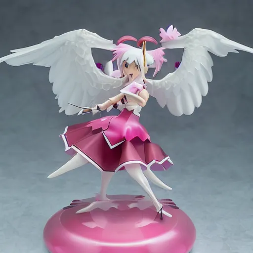 Image similar to incubator from mahou shoujo madoka magica, actionfigure, product shoot, studio lighting