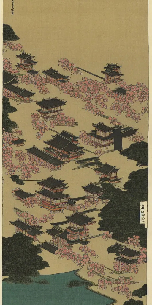 Image similar to Tang dynasty,Kawase Hasui