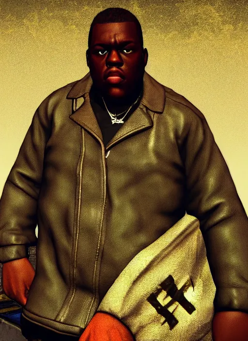 Prompt: the Notorious BIG in fallout 4