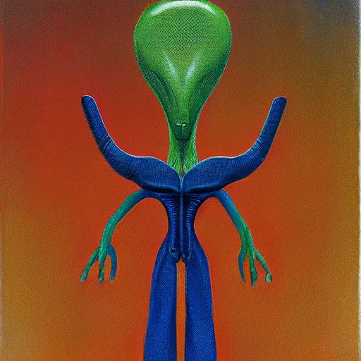 Image similar to alien by wayne thiebaud