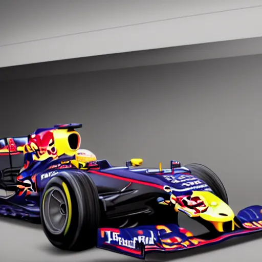 Image similar to formula 1, porsche, red bull racing, digital art, 4k, hyper realism, high detail, cinematic, cinematic lighting, high detail, realistic, HD