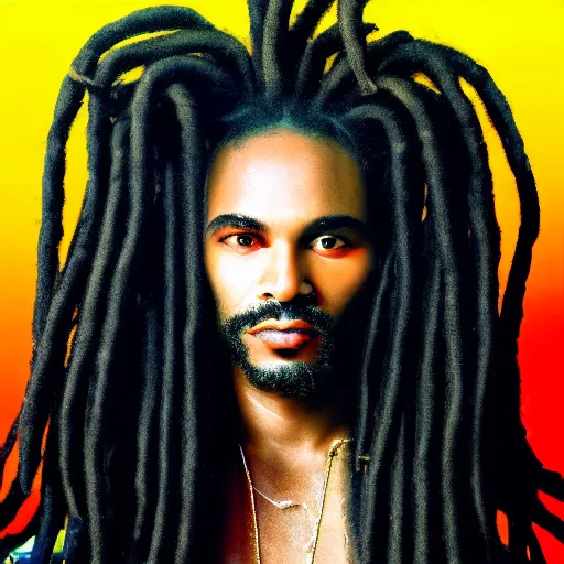 Prompt: a close up of a person with dreadlocks, an album cover by David LaChapelle, reddit, precisionism, 1990s, smokey background, high definition