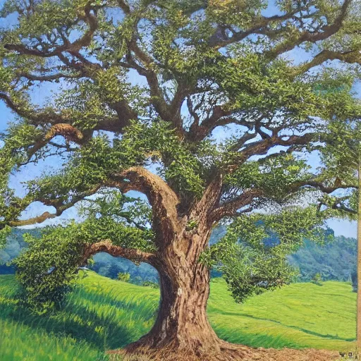 Image similar to oak tree near poynings painted by jjw