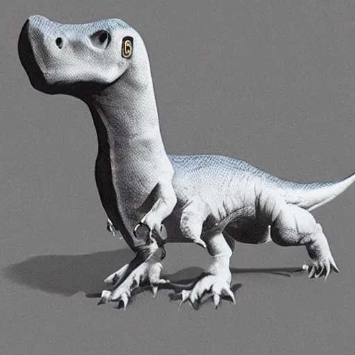 Image similar to First photograph of a real dinosaur, circa 2167