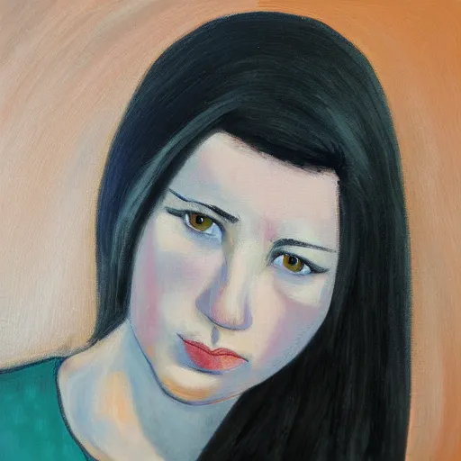 Image similar to young female with dark hairs by Linda Garland