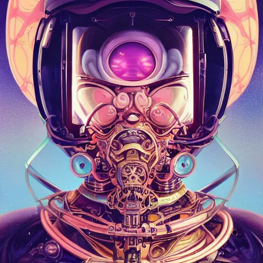 Image similar to high quality high detail biomechanical portrait of diesel punk in an alien world, tristan eaton, victo ngai, artgerm, rhads, ross draws, hyperrealism, intricate detailed, alphonse mucha, 8 k, sci - fi, pastel colors, artstation,