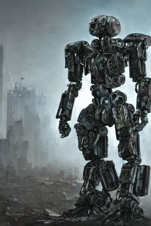 Image similar to a futurecore boxing humanoid mecha in ruin city, bright, by real steel ( 2 0 1 1 ), eve venture, raymond swanland, cryengine, post apocalyptic, mechanical structure, unreal engine 5, camouflage scheme, sharp focus, 8 k realistic, hyper detailed, bright, ray tracing, realistic shaded, smooth face